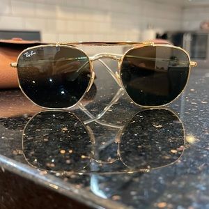 Barely worn gold raybans